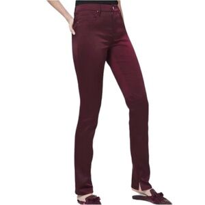 White House Black Market Burgundy Straight Leg Pants